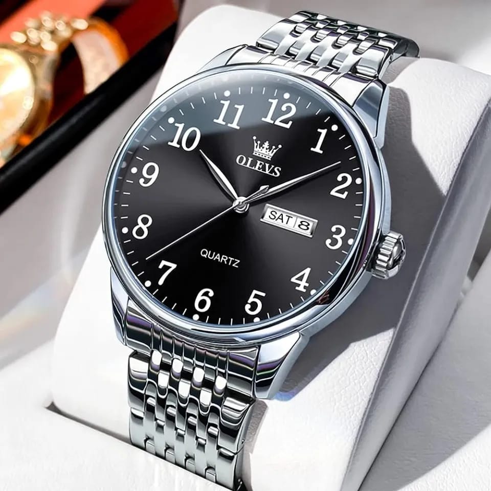 OLEVS 5535S Stainless Steel Analog Watch for Men | Premium Wrist Watch (Code: 12215)